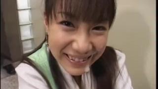 Her Cute Japanese Face Gets Coated in Thick Splooge at a Bukkake Shoot 7