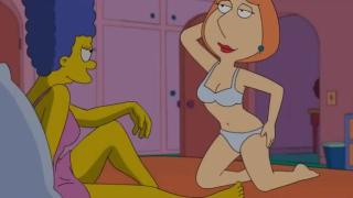 Lesbian Crossover Marge Simpson and Lois Griffin 5