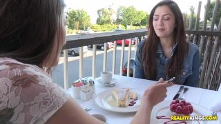 Cassie Laine and Shyla Jennings Eat Brunch then each other 2