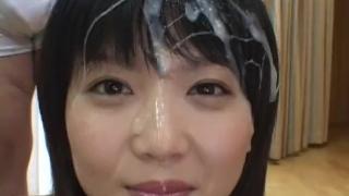 Lovely Japanese Babe Gets Smeared in Cum from a Gang Bang 9