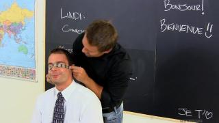 Teacher Teases his Colleague in Classroom and Fucks him Silly 2