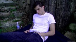Chris Porter Masturbating alone in the Forest and Taste his own Cum 3
