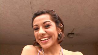 Latina Beauty in Bikini Vanessa Leon Takes two Cumshots from a Horny Guy 3