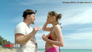 Fucking with British Pornstar Tina KAY on a Public Beach 5