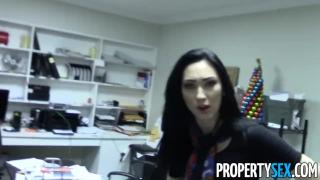 PropertySex - Beautiful Real Estate Agent Fucks in Office Space 1