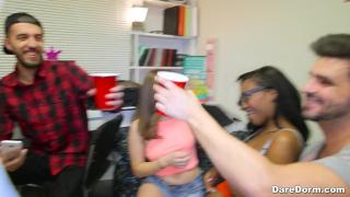 College Couple Gets Busted and it Turns into a Dorm Orgy 6