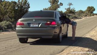 Hitchhiking Slut Ashton Haze Gets Left behind after Giving Dude a Handjob! 1