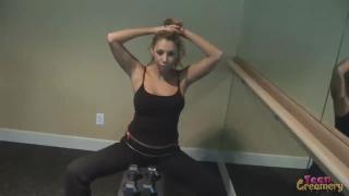MILF at Gym gives Amazing Blowjob and Gets Tits Blasted with CUM 7