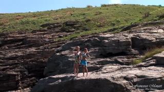 Two Hot Lesbian Girls on the Sea Rocks 3