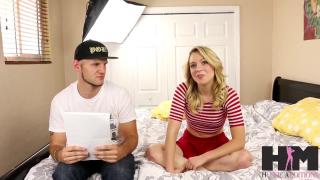 Hussie Auditions: Petite Blonde Cali Sparks (Zoey Taylor) in her first Crea 3