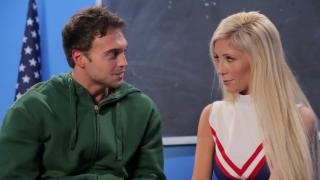 ADAM & EVE - BLONDE CHEERLEADER GETS FUCKED IN CLASS BY FOOTBALL PLAYER 1