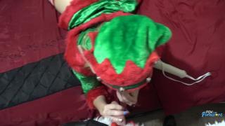 Elf Teen Caught Masturbating after Wrapping her Presents then Fucks Santa 7