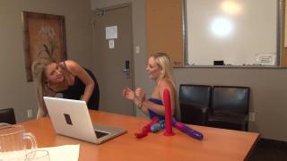 Two Hot Women Screwing in the Office 1