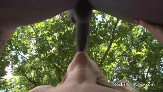Petite Blonde Fucked Athletically Outdoors by Black Guy 6