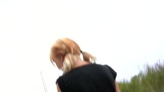 Eighteen YO Blonde Slut Gets Fisted & Fucked on the Beach 4