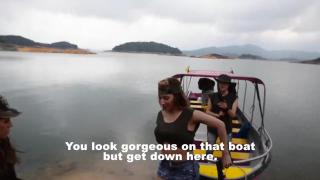 Wild Latina Rebel Sucks Huge Cock on Guerrilla Boat in Colombia 3