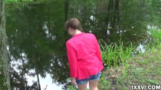 Creampie in Young Pussy on a Picnic in the Woods 1
