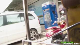 Small Tittied Shaved Pussy Thai Amateur Picked up in TukTuk by Tourists 1