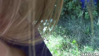 Amateur Sex with Beautiful Girl in Wood by the Lake 4