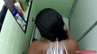 Watch Sexy Latina Natalia Mia Shower on Voyeur Cam 3