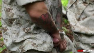 Hot Marines with Big Dicks Meet up and Fuck in the Woods 5