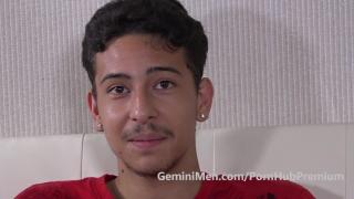 First Time Smooth BIG BIG DICK Latino Twink Gets NAKED & Cums 2