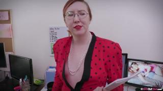 Curvy Shaved Penelope & Hairy Lady Trillion have Lesbian Sex at the Office 1