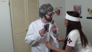 Hot Big Tit Busty Brunette Nurse MILF Gets Fucked Hard in her Ass and Pussy 3