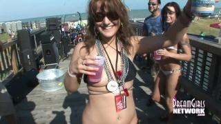 Girls Flashing in VIP Area of Spring Break Beach Party 2