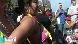 Girls Flashing in VIP Area of Spring Break Beach Party 5