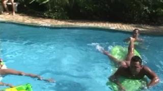 Hot Latinos having Wild Orgy Pool Party 1