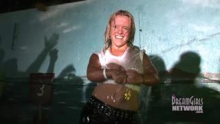 Cute Midget Flashes in Local Bar Wet T-shirt Contest 1