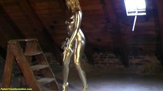 Gold Metallic Painted Babe 2