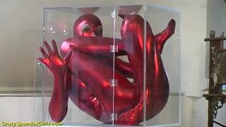 Hot Flexi Spandex Catwomen Lives in a Glass Box 7