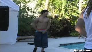 Reality Dudes - Sexy Latino Hunks Ride Cock by the Pool 1