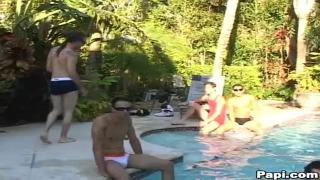 Reality Dudes - Sexy Latino Hunks Ride Cock by the Pool 2