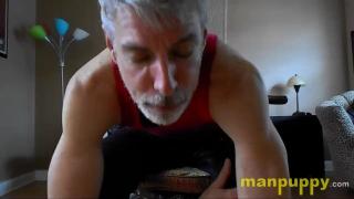 Gay Daddy Huge Cock Solo Underwear Giveaway Jerk off - Richard Lennox 1
