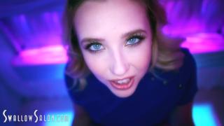 BLUE EYED SAMANTHA RONE POV BLOWJOB W/ CUM SWALLOW - SWALLOW SALON 2