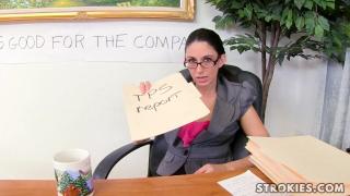 Naughty Secretary Nikki Daniels Strokes 3