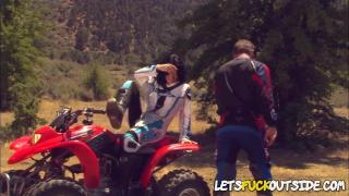 Big Boobs Slut Lezley Zen Fucked on Motor Bike outside 2