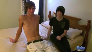 Emo Twink Aron Pounded Raw by Justin on a Squeaky Bed 1