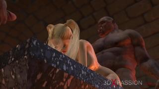 Cruel Orcs Fuck Eighteen Sweet Teen Girl in Darkness Dungeon 8