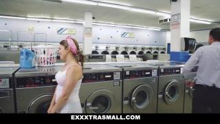 Horny Cali Hayes Gets Naughty in a Public Laundry Room & found a Cock to Play With  3