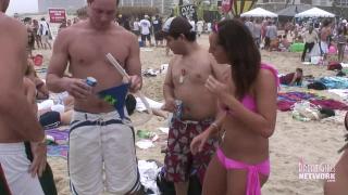 Coeds Flash Perky Tits at Spring Break Wet T Contest 4