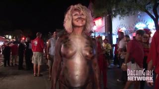 Body Painted Milf's Roam Streets at Swinger Party 8