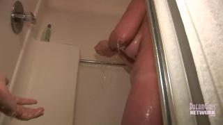 Big Tit Coed with Great Tan Lines Showers 5