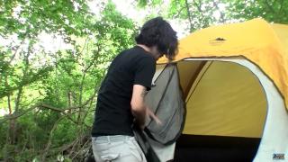 Devin Pissing and Jacks off in a Tent in the Woods 1
