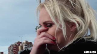 Mofos - Rossella Drops to her Knees for a Sloppy Blowjob in Public 6