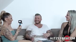 HITZEFREI Threesome with two Big Tit German Babes 2