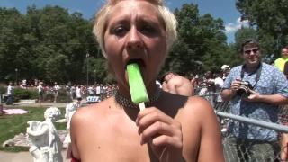 Naked Strippers Cool off with Popsicle's Nudes a Poppin 6